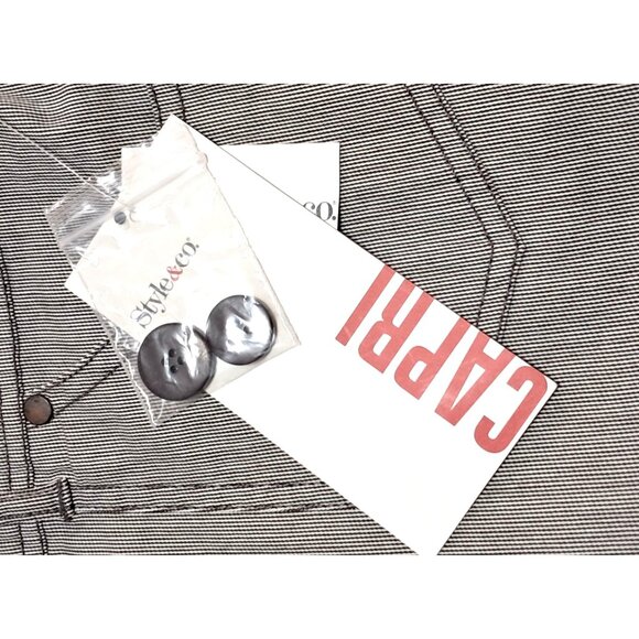 Style Co. Capri Pants Womens Size 10 Black White NWT - Picture 8 of 12